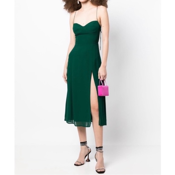 Reformation Juliette Dress, Emerald size 4 - Picture 1 of 5